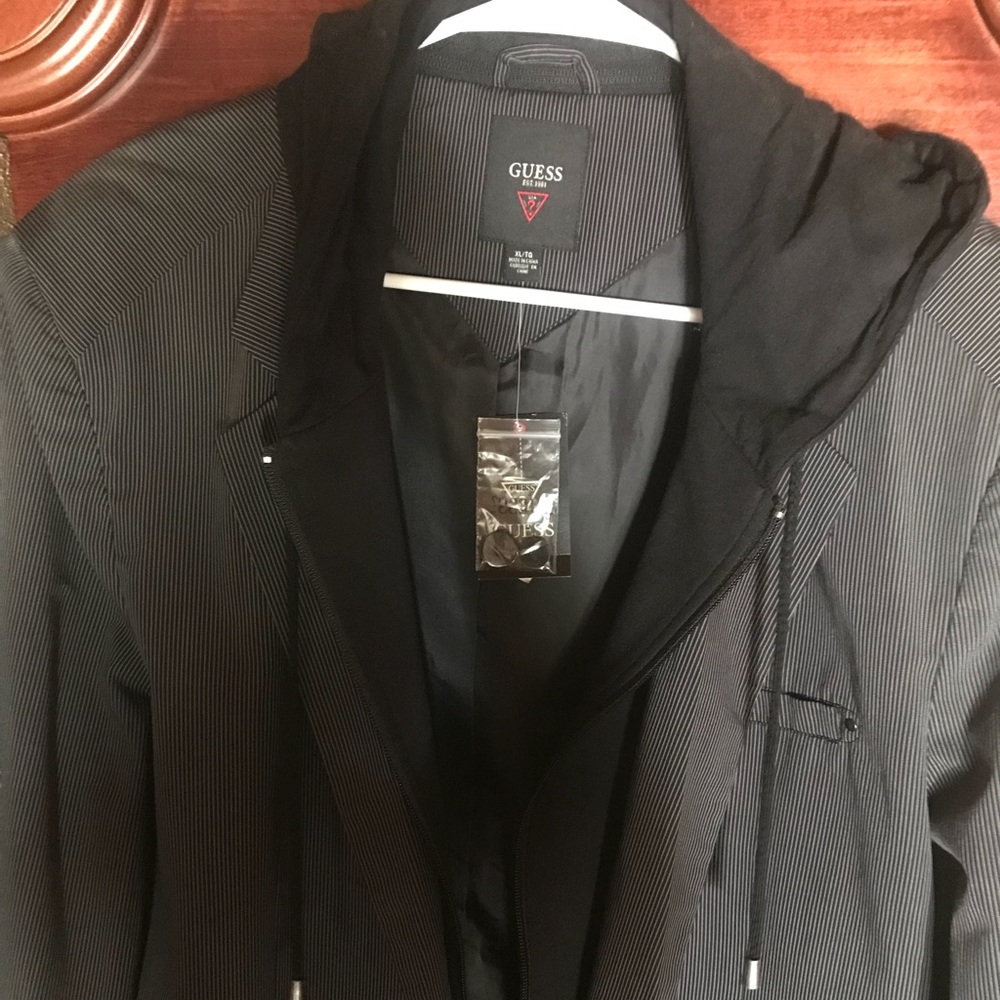 Guess pinstriped suit jacket nwt